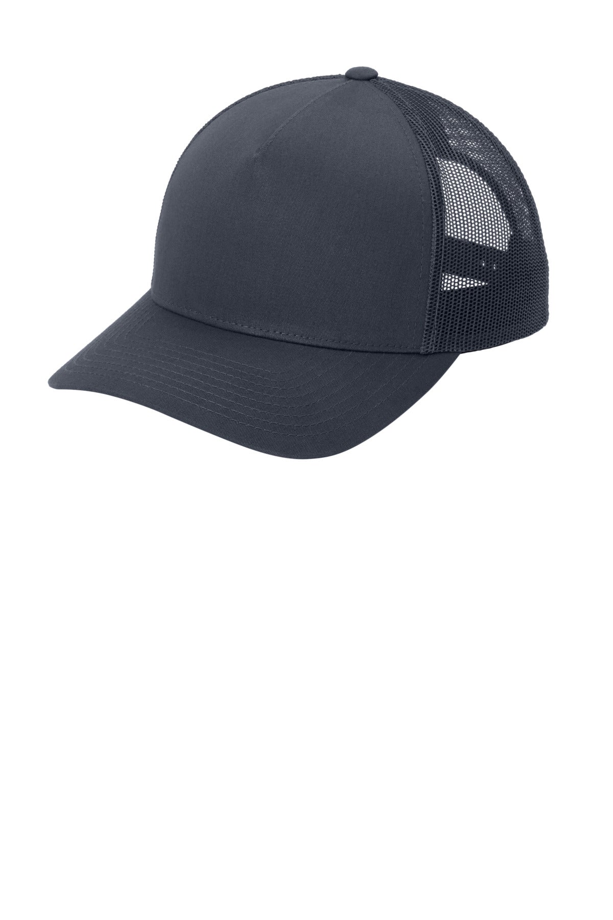 Left View of IrGry/IrGy Sport-Tek YP Classics Retro Trucker 5-Panel Cap STC54 plain