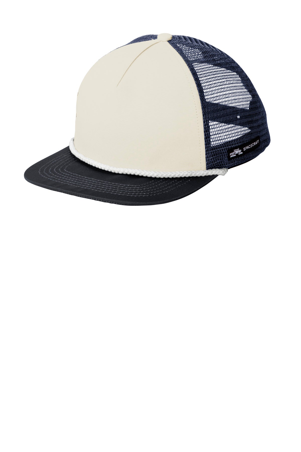 Left View of MiNv/Wht LIMITED EDITION Spacecraft Trucker Cap SPC3 plain