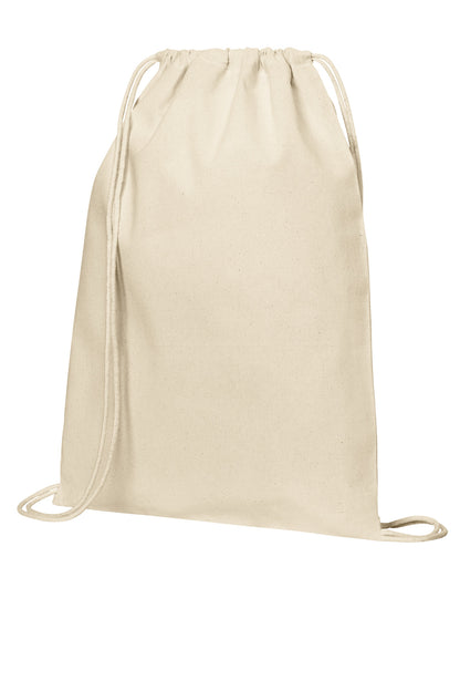 Left View of Natural Port Authority Core Cotton Cinch BG6200 plain