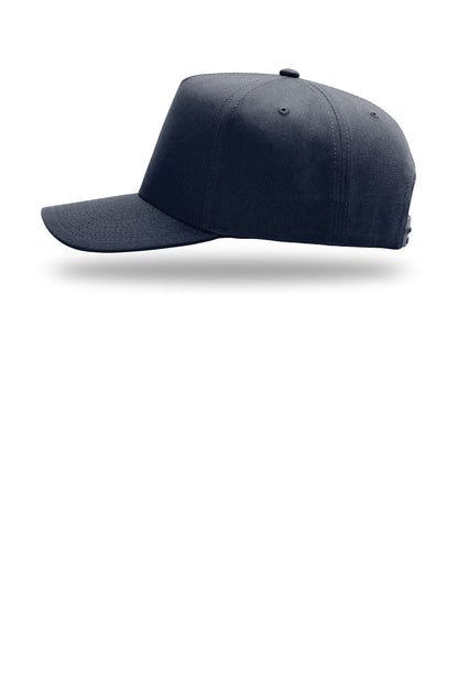 Left View of Navy Richardson Full Fabric 5-Panel Champ 323FPC plain