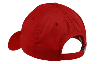 Left View of Red Port Authority Fine Twill Cap. C800 plain