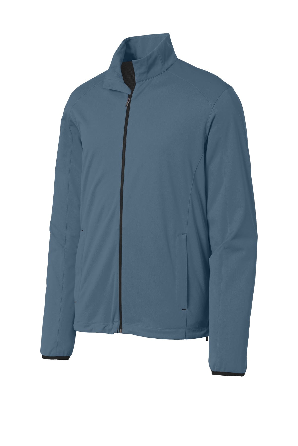Left View of Regatta Blue Port Authority Active Soft Shell Jacket. J717 plain