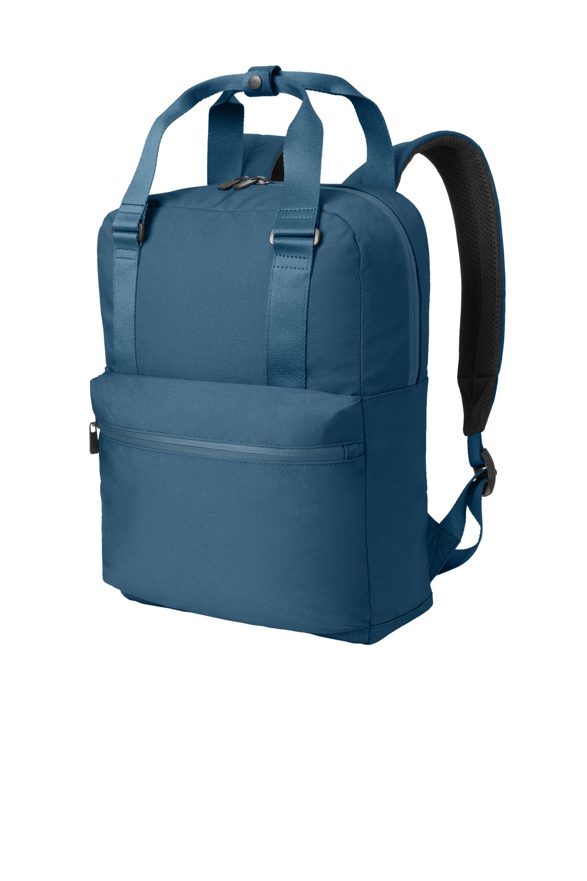 Left View of RgttaBlue Mercer+Mettle Claremont Handled Backpack MMB211 plain