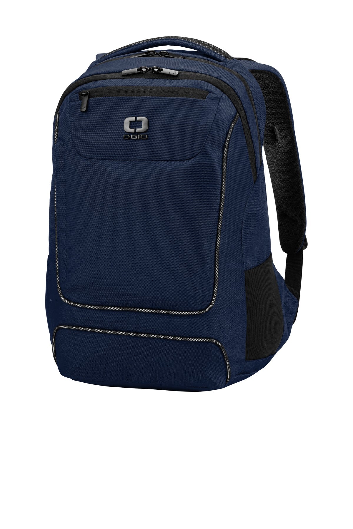 Left View of River Blue Nvy OGIO Range Pack. 91007 plain