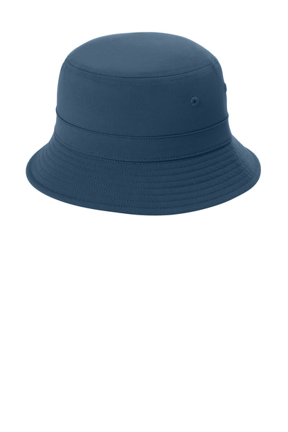 Left View of RiverBlNv Port Authority Poly Bucket Hat C980 plain