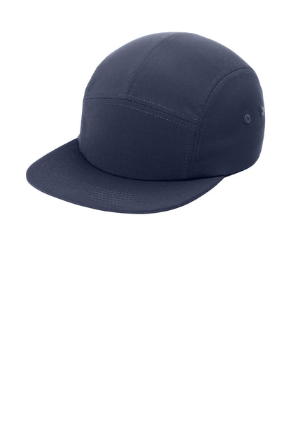 Left View of RiverBlNv Port Authority Poly Camper Cap C982 plain