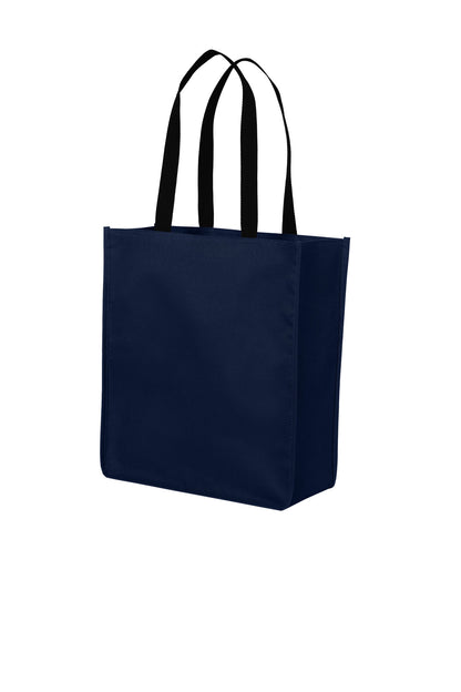 Left View of RiverBlNv Port Authority Upright Essential Tote BG431 plain