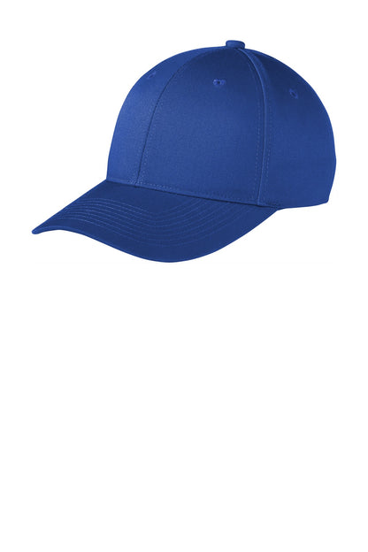 Left View of Royal Port Authority Snapback Fine Twill Cap C801 plain