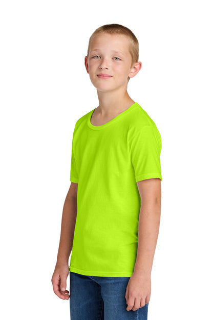 Left View of SftyGrn Jerzees Classics Youth Cotton T-Shirt 363Y plain