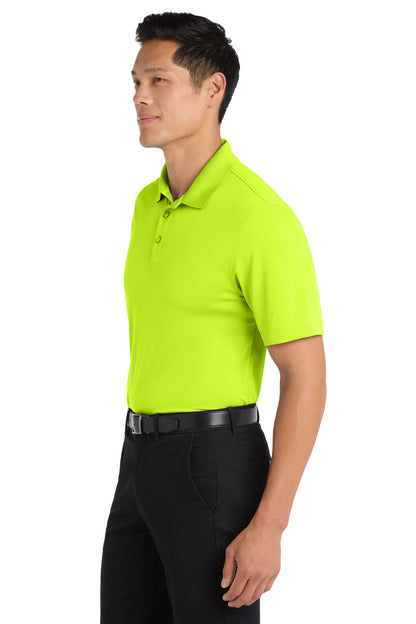 Left View of SftyYellow Port Authority Dry Zone UV Micro-Mesh Polo. K110 plain