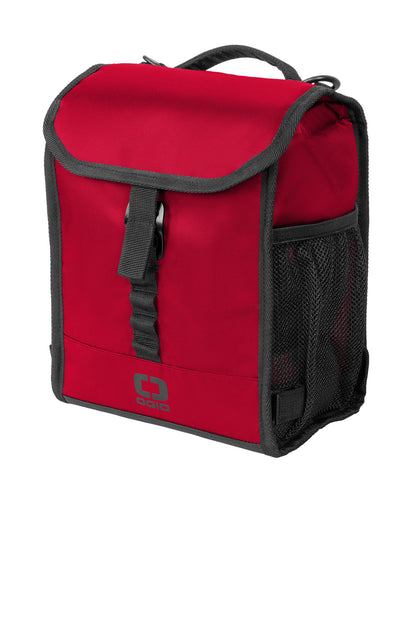 Left View of SignalRed OGIO Sprint Lunch Cooler 96000 plain