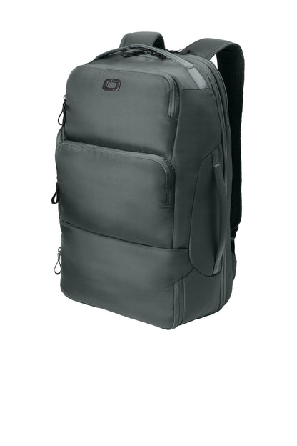 Left View of StormGrey OGIO Ultimate Travel Pack 91023 plain