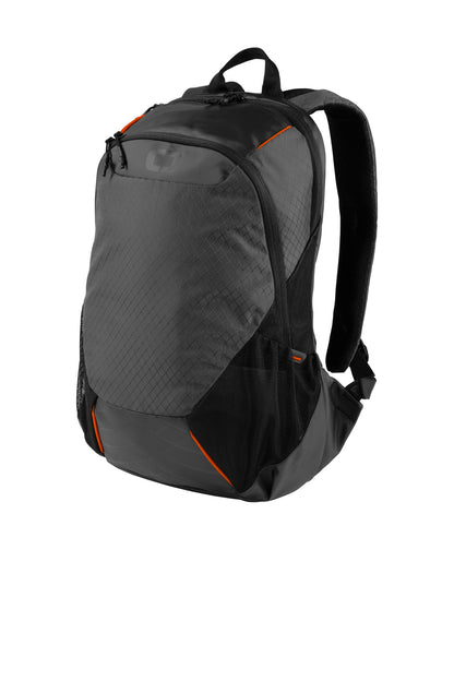 Left View of Tarmac/Orange OGIO Basis Pack. 91003 plain