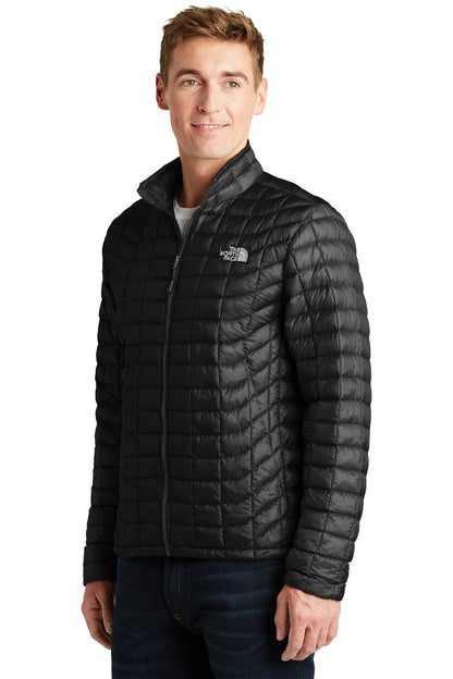 Left View of TNF Black The North Face ThermoBall Trekker Jacket. NF0A3LH2 plain