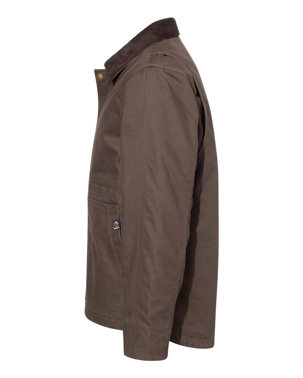 Left View of Tobacco Rambler Boulder Cloth Jacket Tall Sizes - 5091T plain