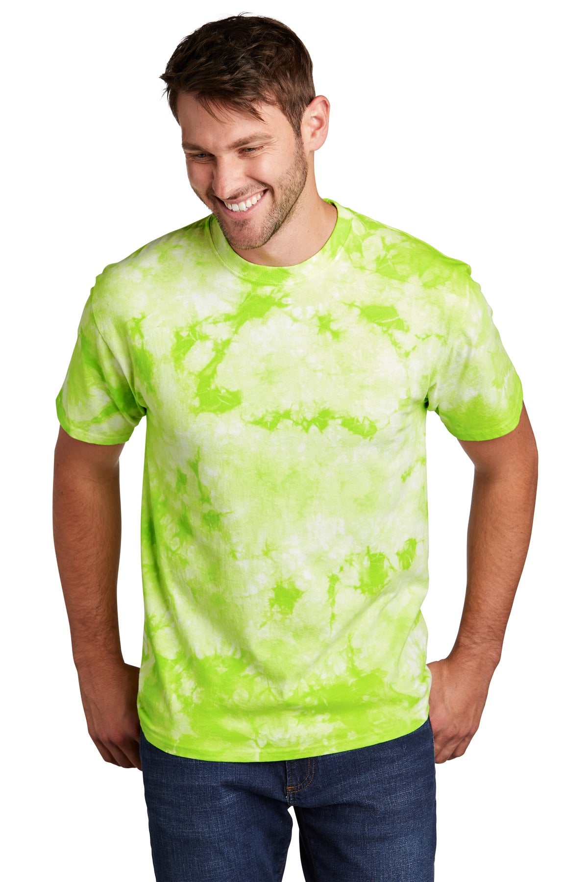 Lemon Lime Port & Co Crystal Tie-Dye Tee PC145 plain