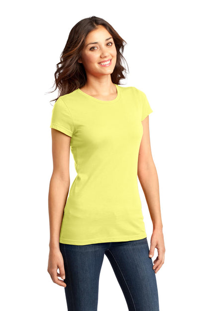 Lemon Yellow District Women's Fitted Very Important Tee . DT6001 plain