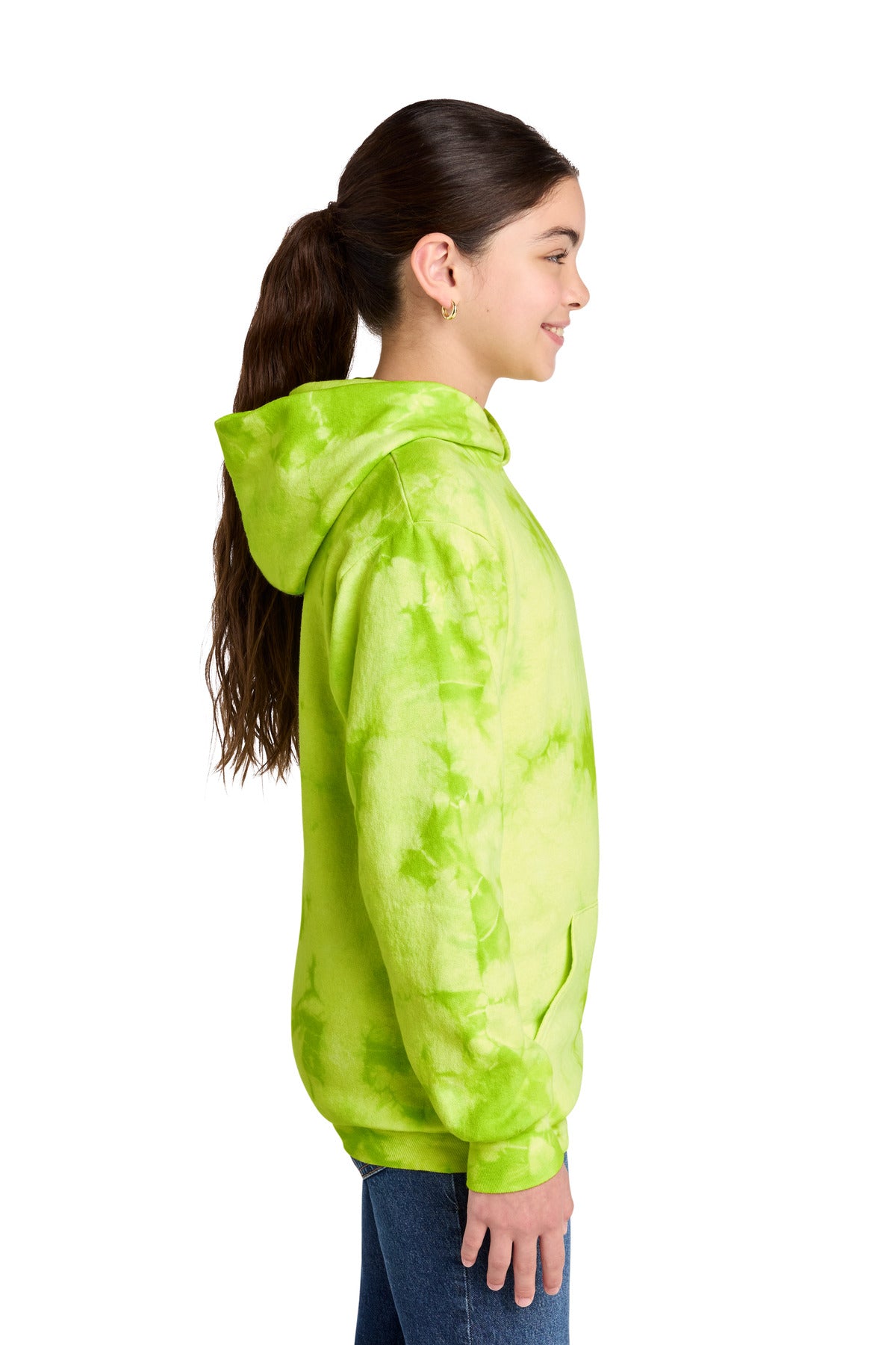 LemonLime Port & Co Youth Crystal Tie-Dye Pullover Hoodie PC144Y