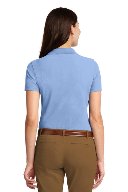 Light Blue Port Authority Women's Stain-Resistant Polo. L510 plain