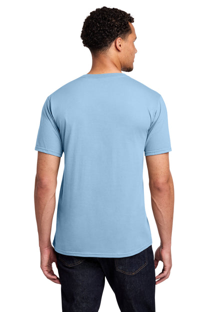 Light Blue Port & Co Fan Favorite Tee. PC450 plain