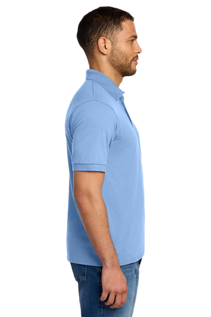 Light Blue Port & Co Tall Core Blend Jersey Knit Polo. KP55T plain