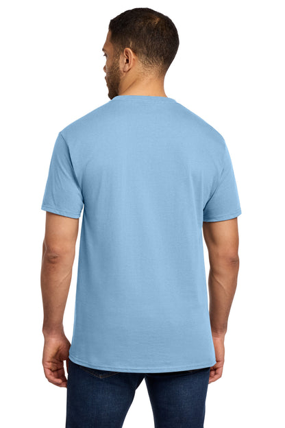 Light Blue Port & Co Tall Essential Pocket Tee. PC61PT plain