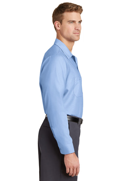 Light Blue Red Kap Long Sleeve Industrial Work Shirt. SP14 plain