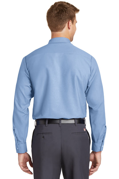 Light Blue Red Kap Long Sleeve Industrial Work Shirt. SP14 plain