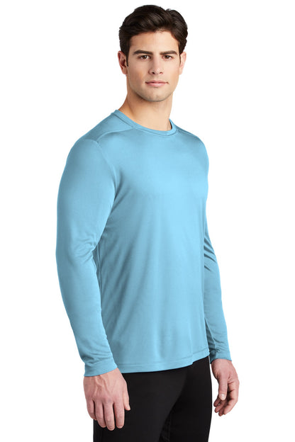 Light Blue Sport-Tek Posi-UV Pro Long Sleeve Tee. ST420LS plain