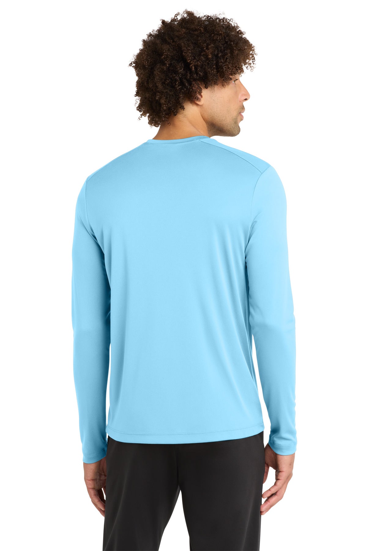 Light Blue Sport-Tek Posi-UV Pro Long Sleeve Tee. ST420LS plain
