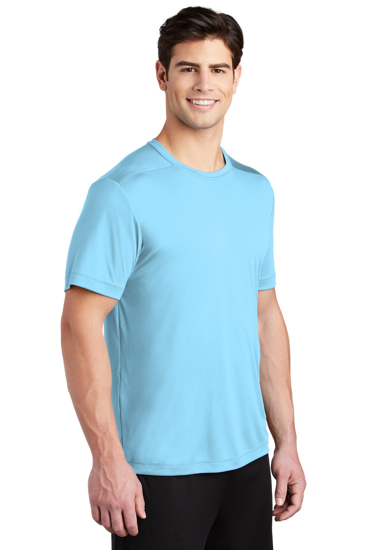 Light Blue Sport-Tek Posi-UV Pro Tee. ST420 plain