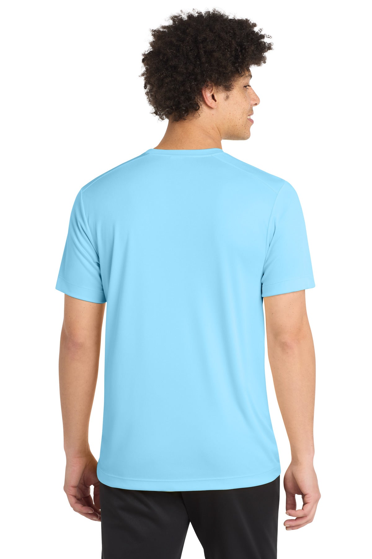 Light Blue Sport-Tek Posi-UV Pro Tee. ST420 plain