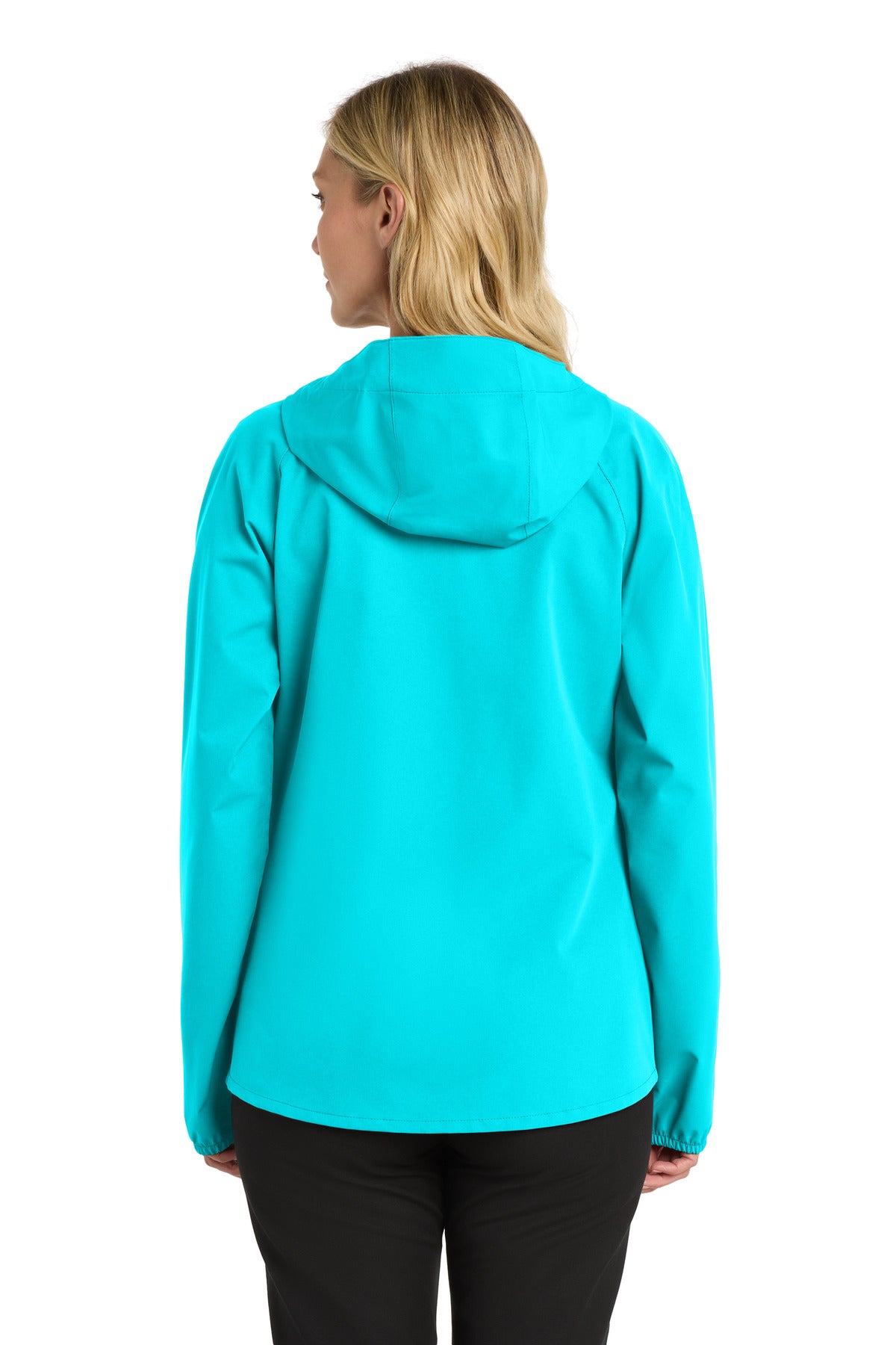 Light Cyan Blu Port Authority Women's Essential Rain Jacket L407 plain