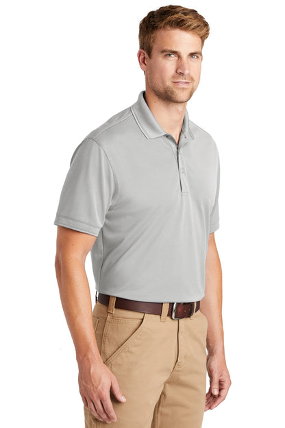 Light Grey CornerStone Industrial Snag-Proof Pique Polo. CS4020 plain