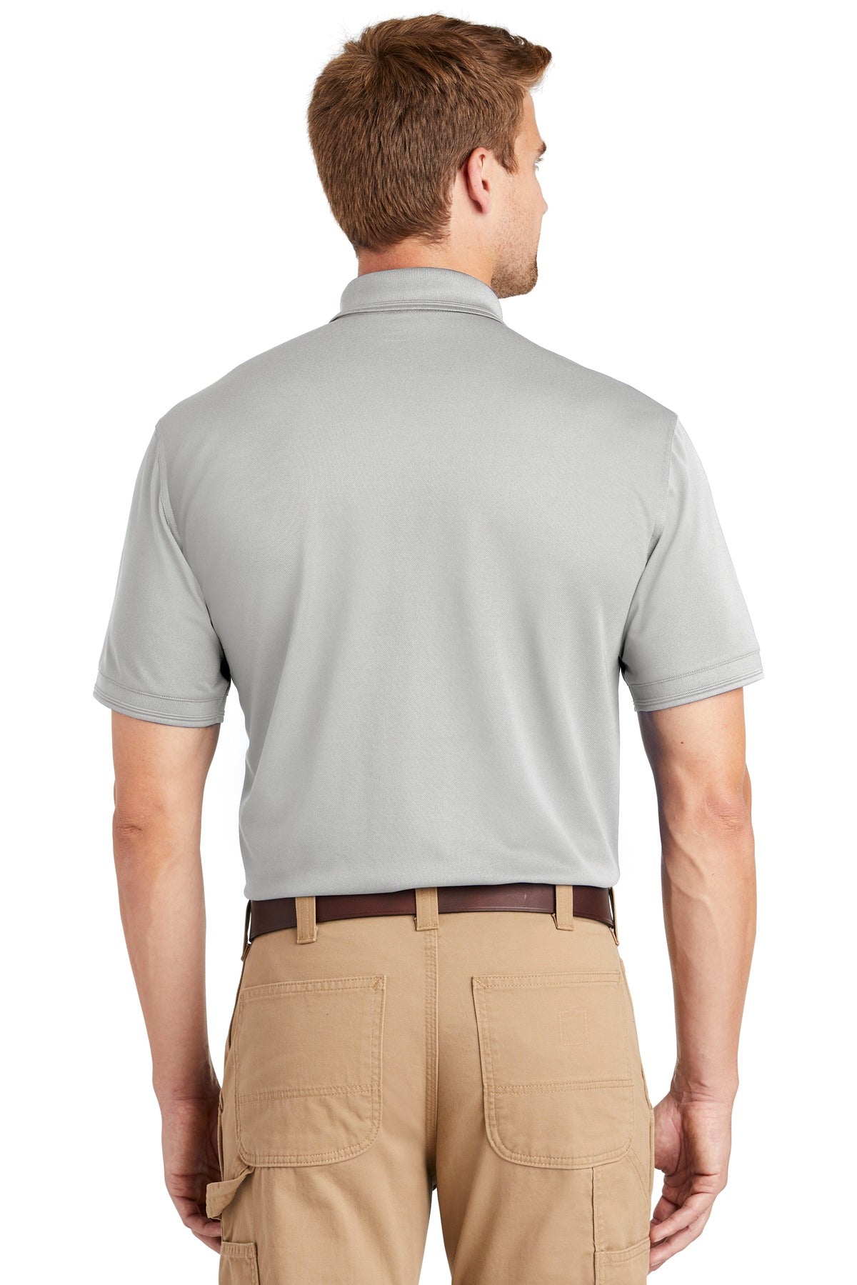 Light Grey CornerStone Industrial Snag-Proof Pique Polo. CS4020 plain