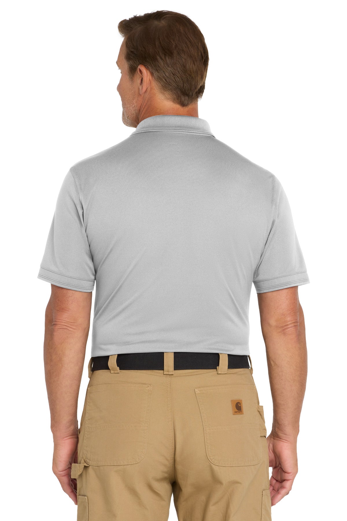 Light Grey CornerStone Industrial Snag-Proof Pique Polo. CS4020 plain