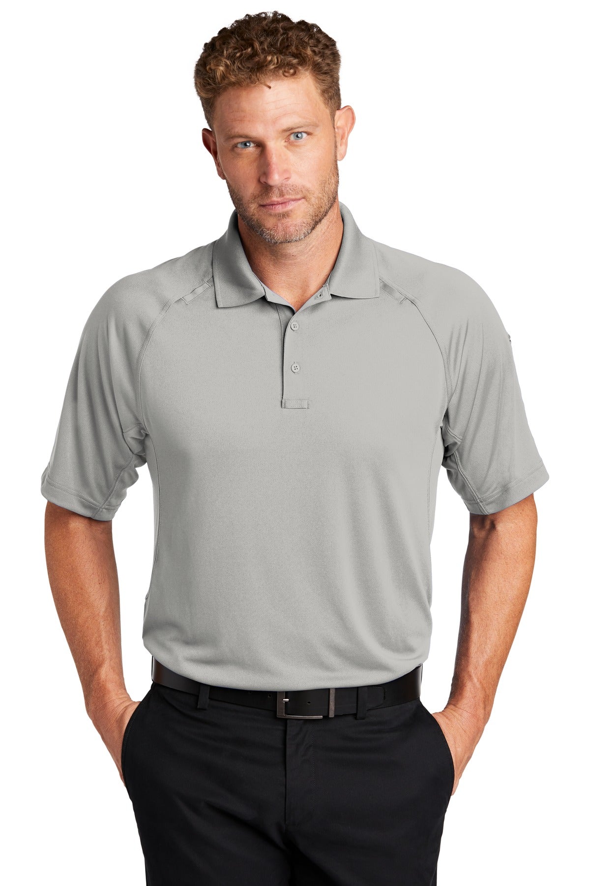 Light Grey CornerStone Select Lightweight Snag-Proof Tactical Polo. CS420 plain