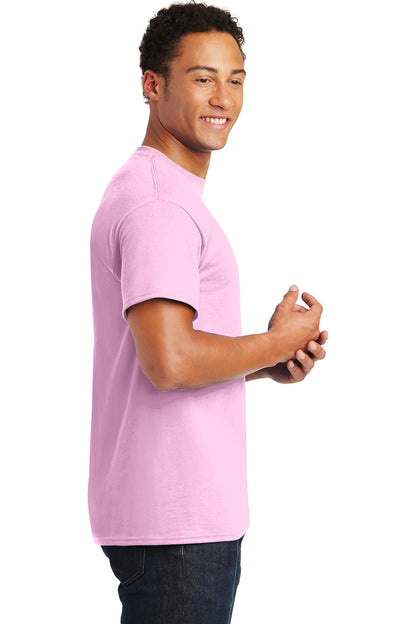 Light Pink Gildan DryBlend 50 Cotton/50 Poly T-Shirt. 8000 plain