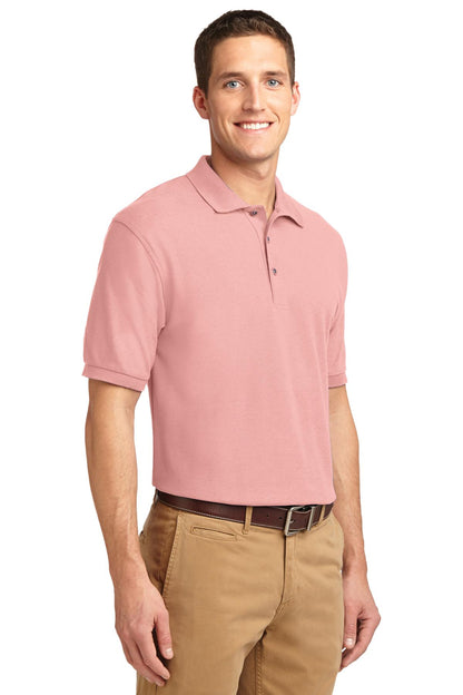 Light Pink Port Authority Extended Size Silk Touch Polo K500ES plain