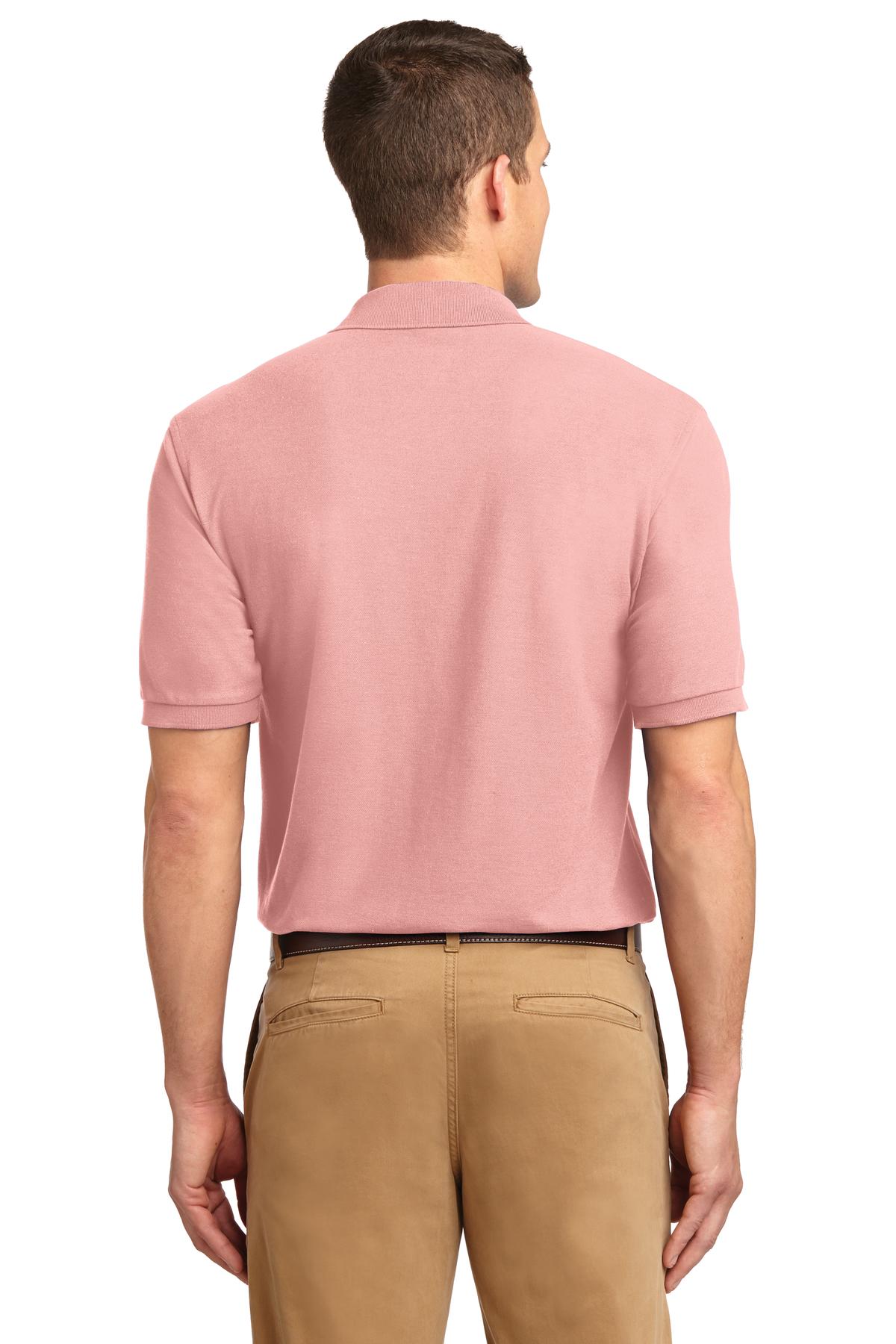 Light Pink Port Authority Extended Size Silk Touch Polo K500ES plain