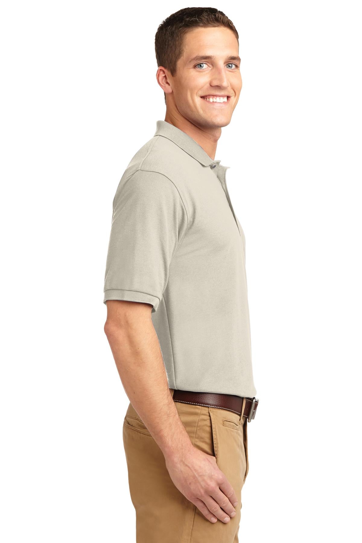 Light Stone Port Authority Extended Size Silk Touch Polo K500ES plain