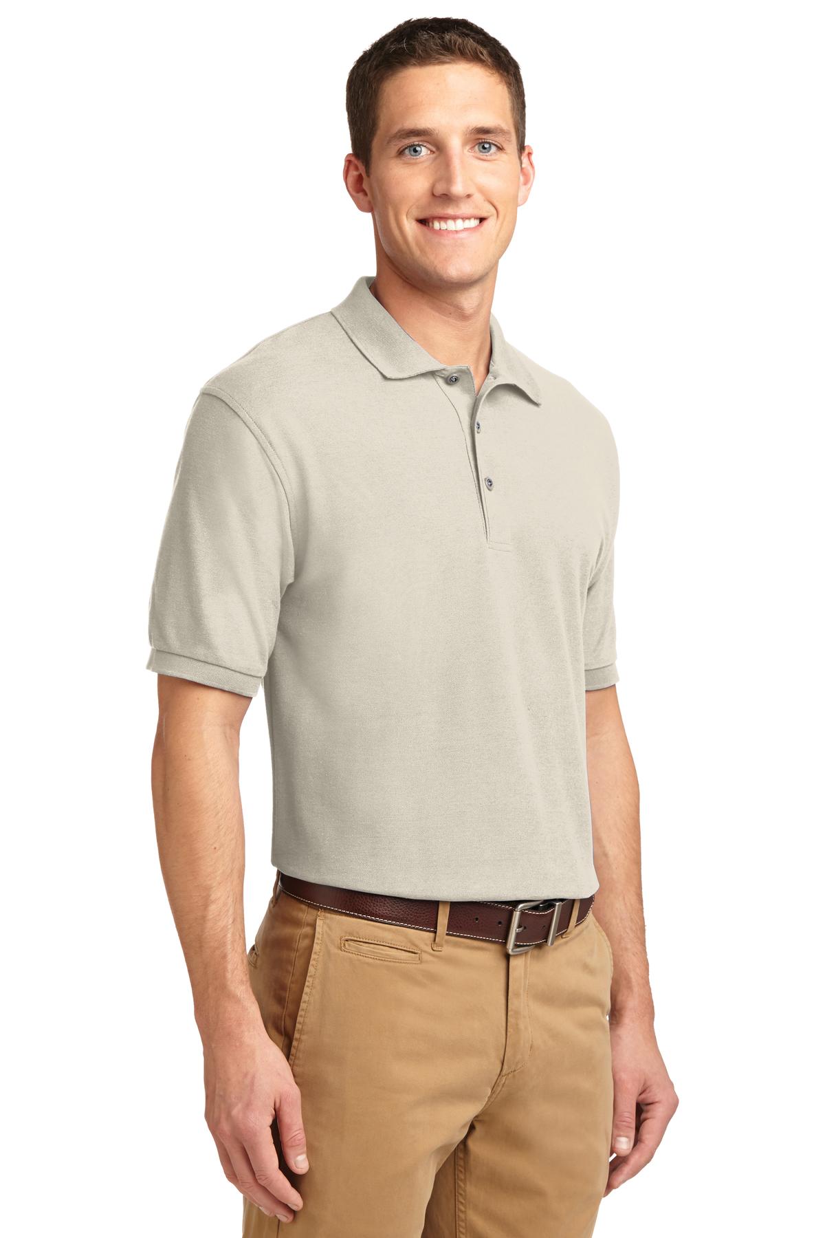 Light Stone Port Authority Extended Size Silk Touch Polo K500ES plain