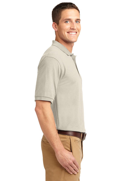 Light Stone Port Authority Silk Touch Polo K500 plain