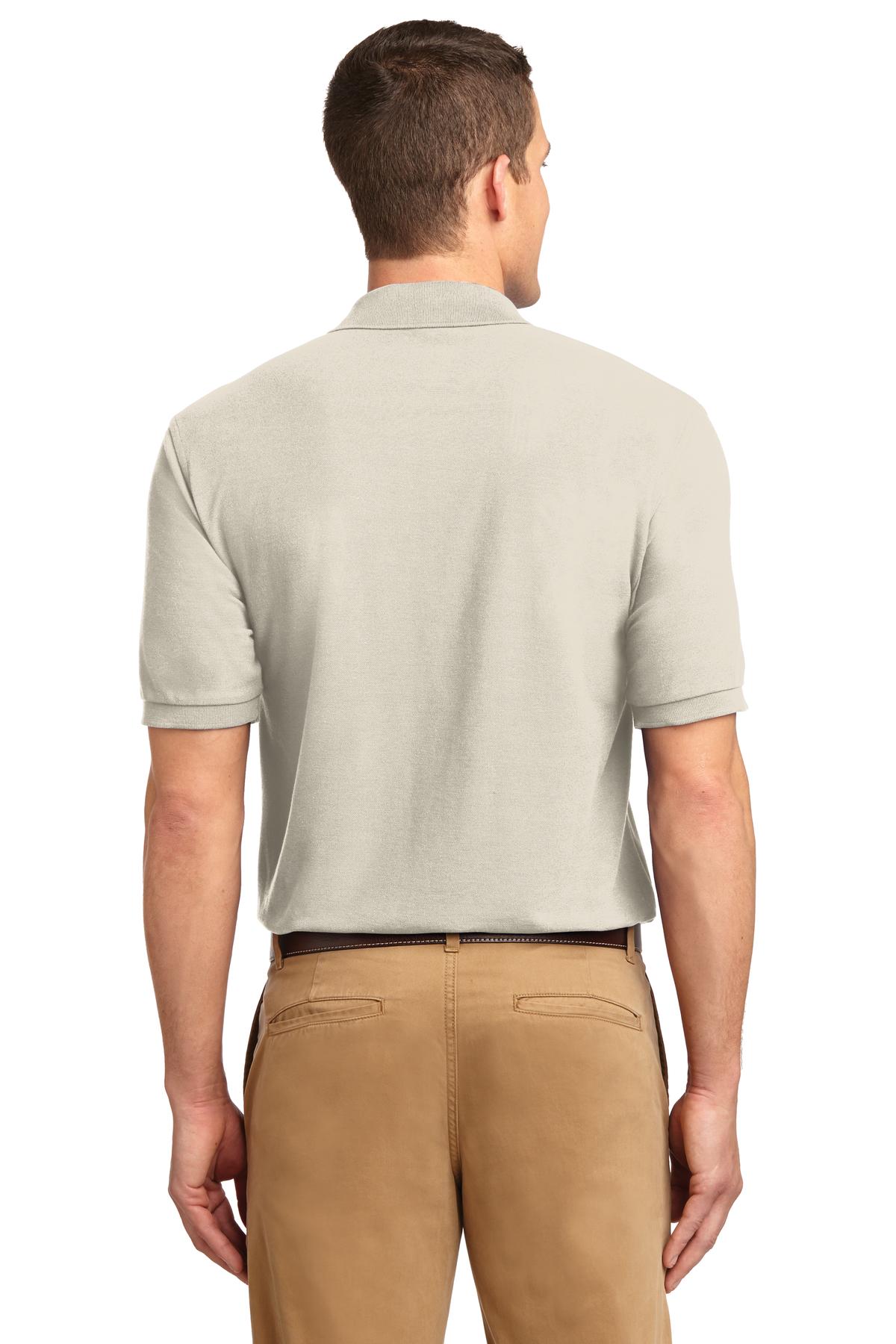 Light Stone Port Authority Silk Touch Polo K500 plain