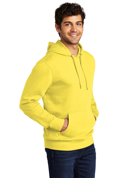 Light Yellow District V.I.T. Fleece Hoodie DT6100 plain