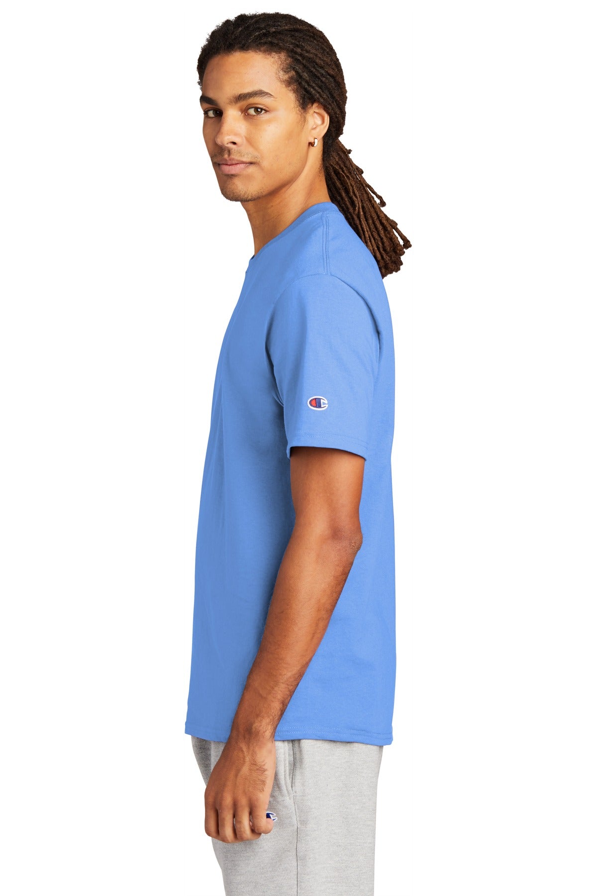 LightBlue Champion Heritage 6-Oz. Jersey Tee T425 plain