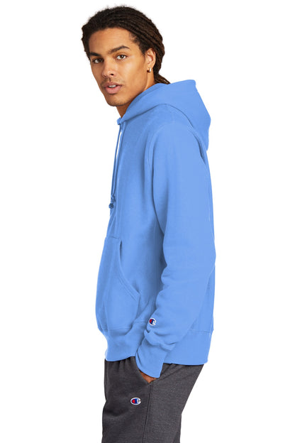 LightBlue Champion Reverse Weave Hooded Sweatshirt S101 plain