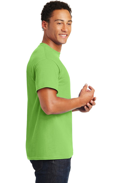Lime Gildan DryBlend 50 Cotton/50 Poly T-Shirt. 8000 plain