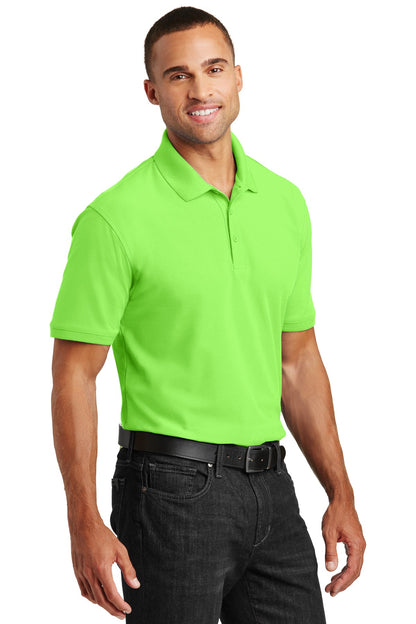 Lime Port Authority Core Classic Pique Polo. K100 plain