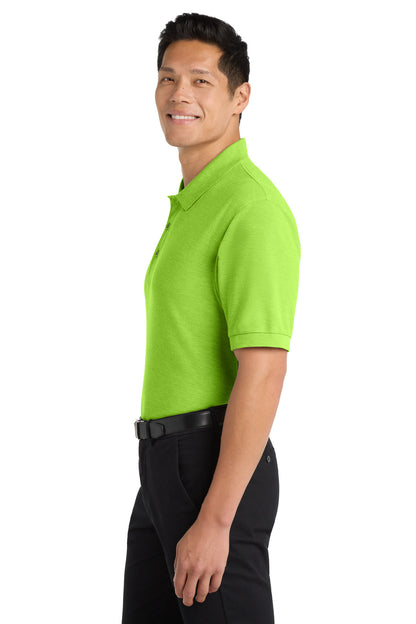 Lime Port Authority Extended Size Silk Touch Polo K500ES plain